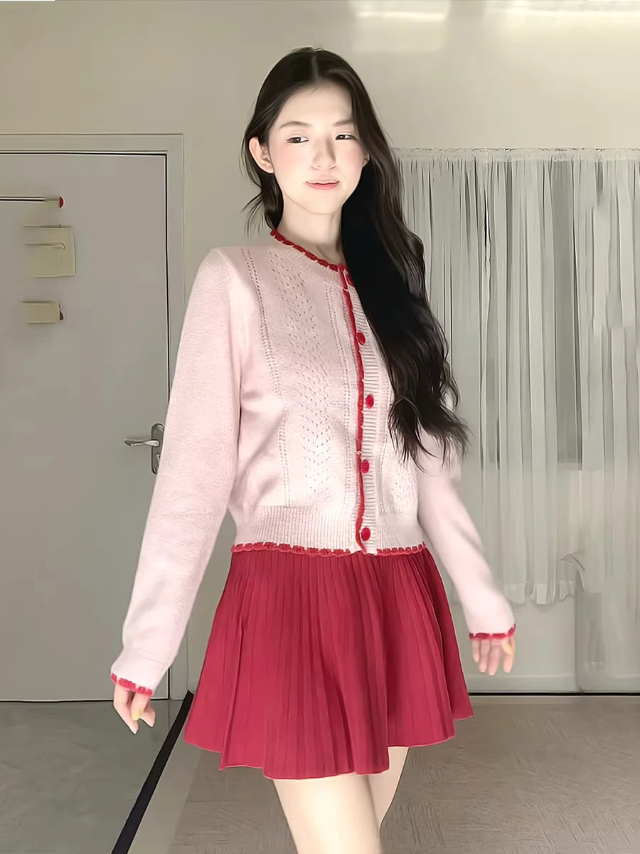 

Вязаный кардиган Sweet Princ Sle Color Blo, женский мягкий универсальный свитер, весенне-осенняя новинка