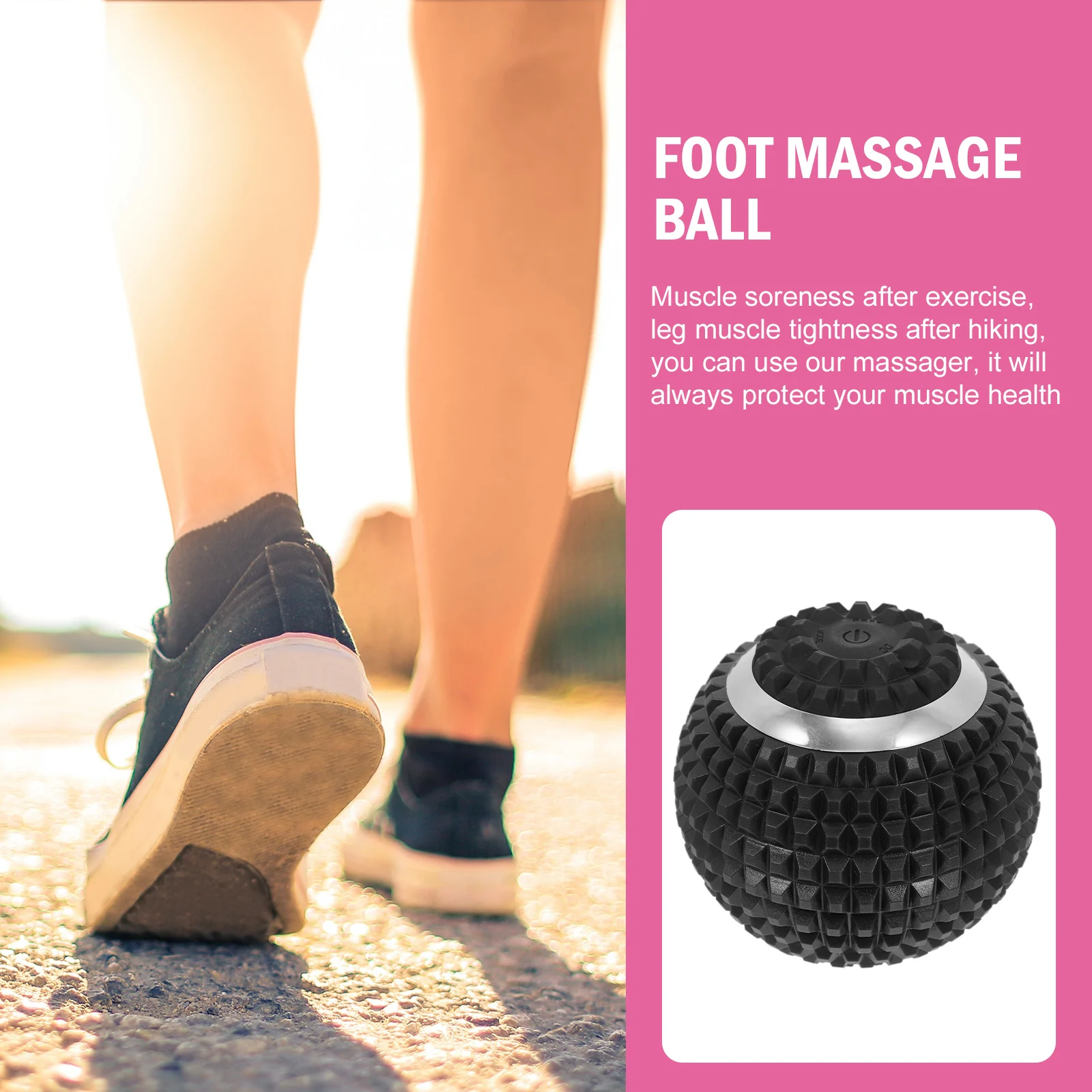 

Мяч для массажа ног, электрический вибрационный ролик для расслабления мышц, облегчение подошвенного фасциита, прочный массажер для пресса