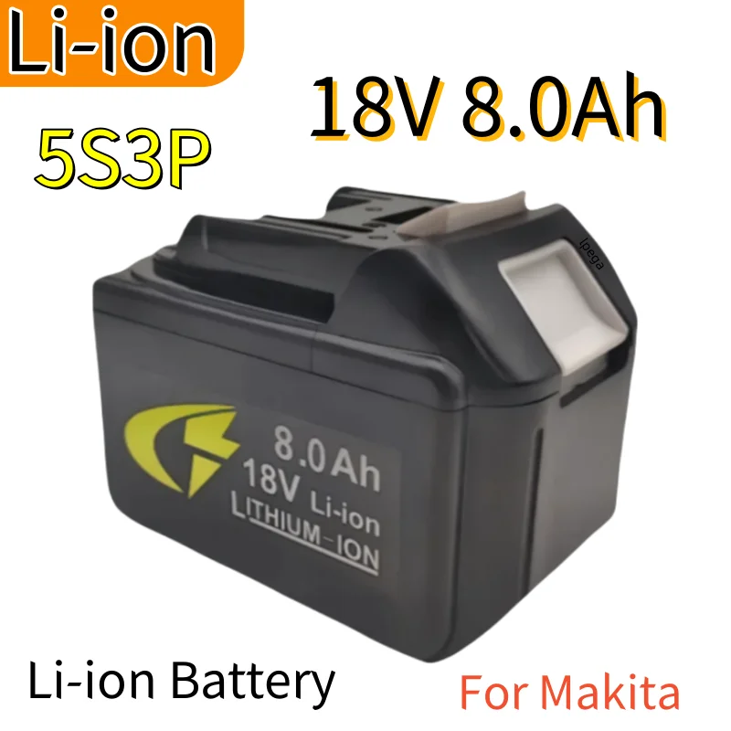 18V 8000mAh 5S3P 100% Battery Rechargeable Lithium-ion Batteries lpega can compatible BL1860 BL1850 BL1830 et al Electric tools