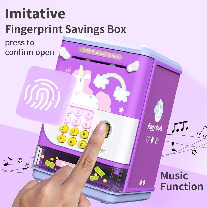 Iko-Tirelire Électronique à Empreintes Digitales avec Musique pour Garçon et Fille, Cadeau d'Anniversaire pour Enfant en Bas Âge, Nairobi, Orn, KrasnoBear