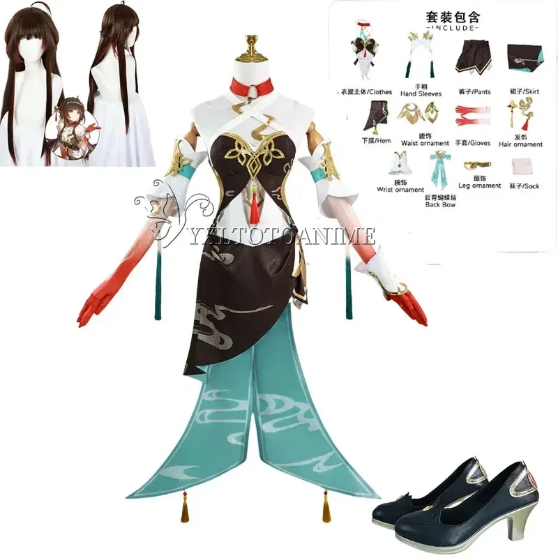 

Game Honkai: Star Rail Lingsha Cosplay Anime Women Fashion Costume Role Play Clothing Halloween Carnival Outfit Full Set