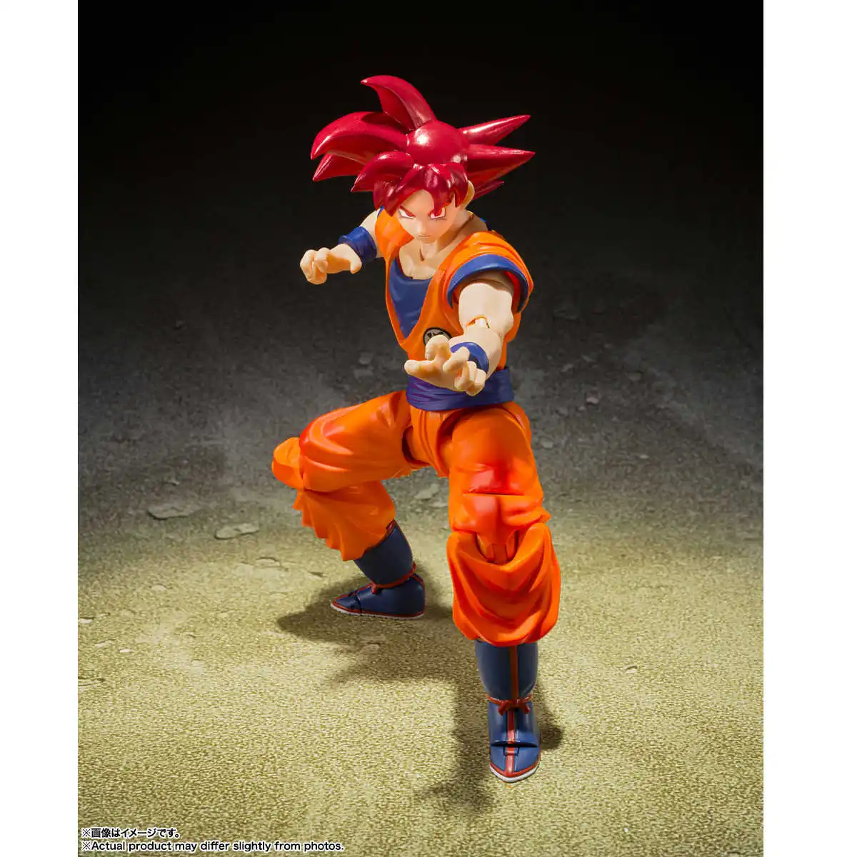 Original Dragon Ball Figures SHF Son Goku FigureSuper Saiyan God Red God Pvc Gk Statue Doll Collection Room Decora Toy