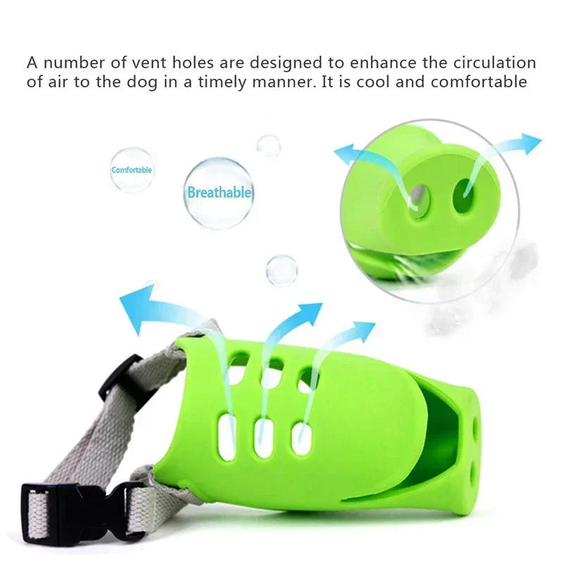 Dog Mouth Muzzle Muffle Mask Breathable Adjustable Funny Cute Pig Nose Anti Biting Barking Eating Puppy Training Pet Accessories