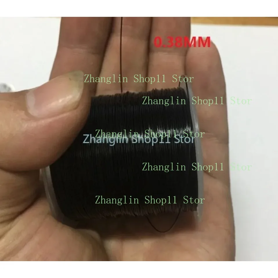 0.38MM-0.8MM 50-100M,Black Nylon Coated Built-In 304 Stainless Steel Wire Rope, Sea Fishing Line Chain Hook Line Crystal