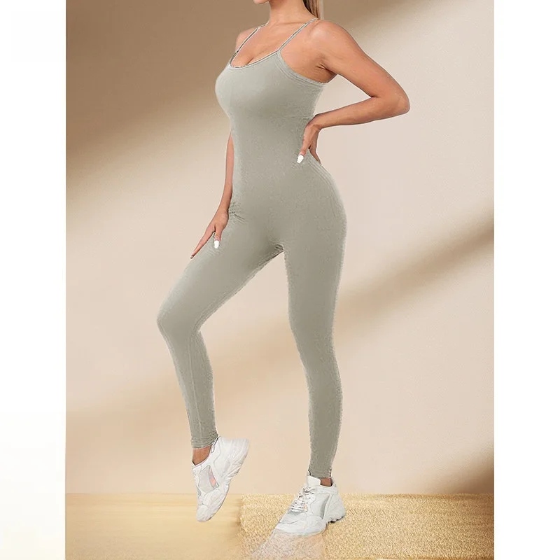 

High-Waist Strapl Yoga Suit Women's Fitn Clothing 2025 One-Piece Elastic Waist Nylon Polyester Spandex Blend