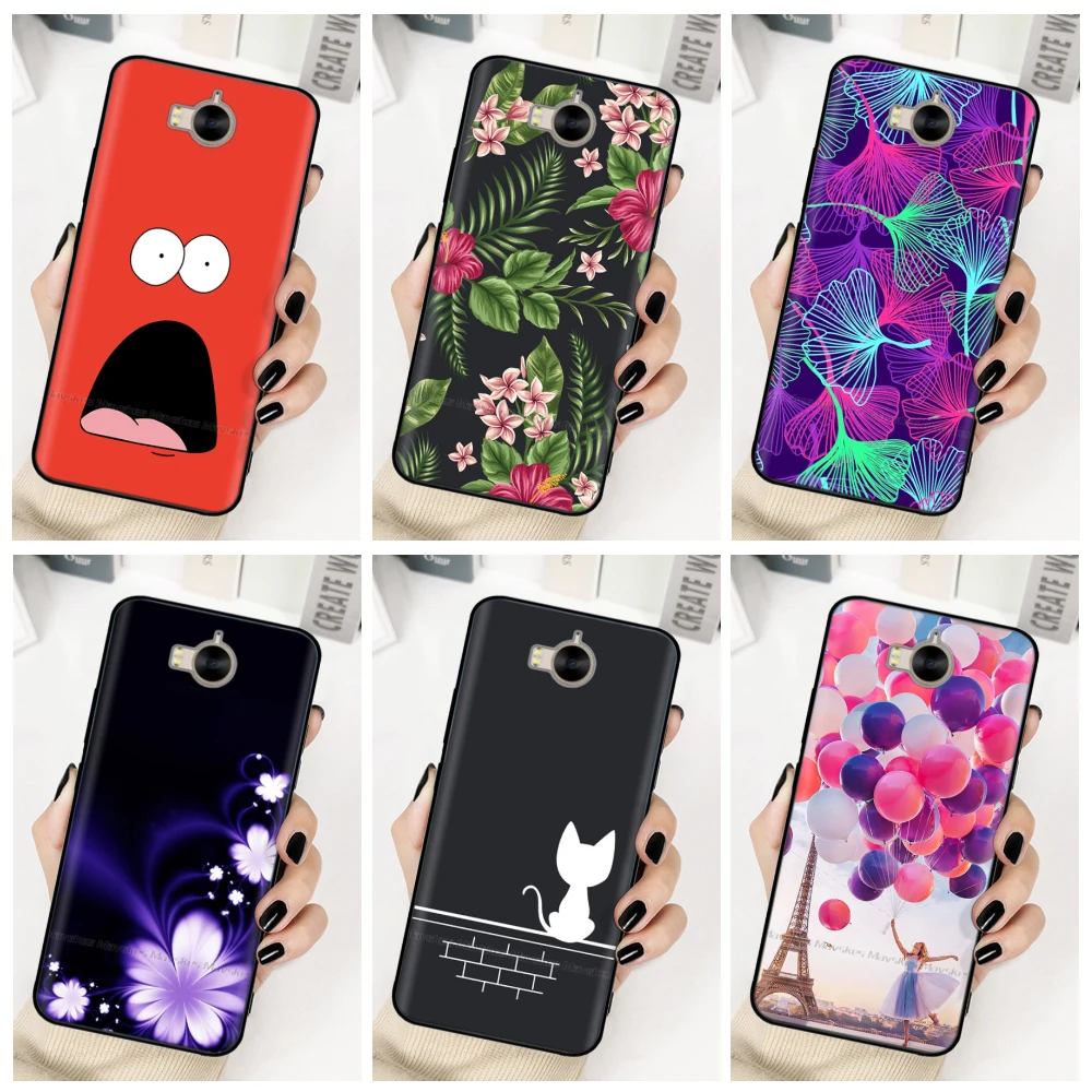 

Case for Huawei Y5 2017 Y6 2017 Case Cover Soft Silicone Phone Cases Coque on for Huawei Y5 2017 Y6 2017 Mya-l22 Cartoon Capas