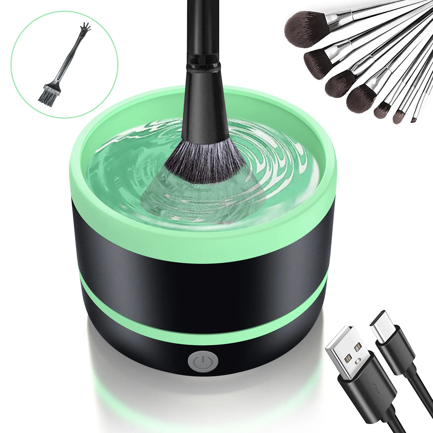 Portable Usb Makeup Brush Cleaner Machine Silicone Electric Cosmetic Brush Clean dryer Tool Automatic Washing Spinner Gadget