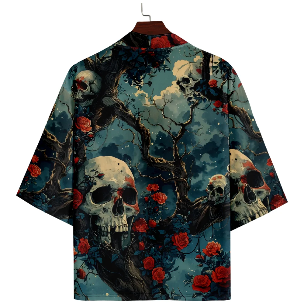 Fashion Japanese style Print Haori shirts Streetwear Harajuku Men Women Traditional Cardigan Kimono tops Beach Yukata Plus Size