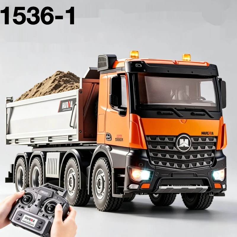 1 ：14 Scale Alloy Remote Control Dump Truck 13 Channel RC Engineering Vehicle Model 1536 For Hobby Collectors