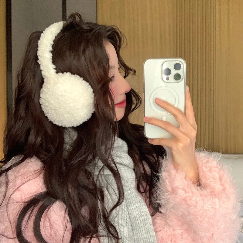 تقليد الكشمير غطاء للأذنين الشتاء موضة جديدة السيدات غطاء للأذنين شعبية الدافئة في الهواء الطلق الملابس الشتاء الملحقات