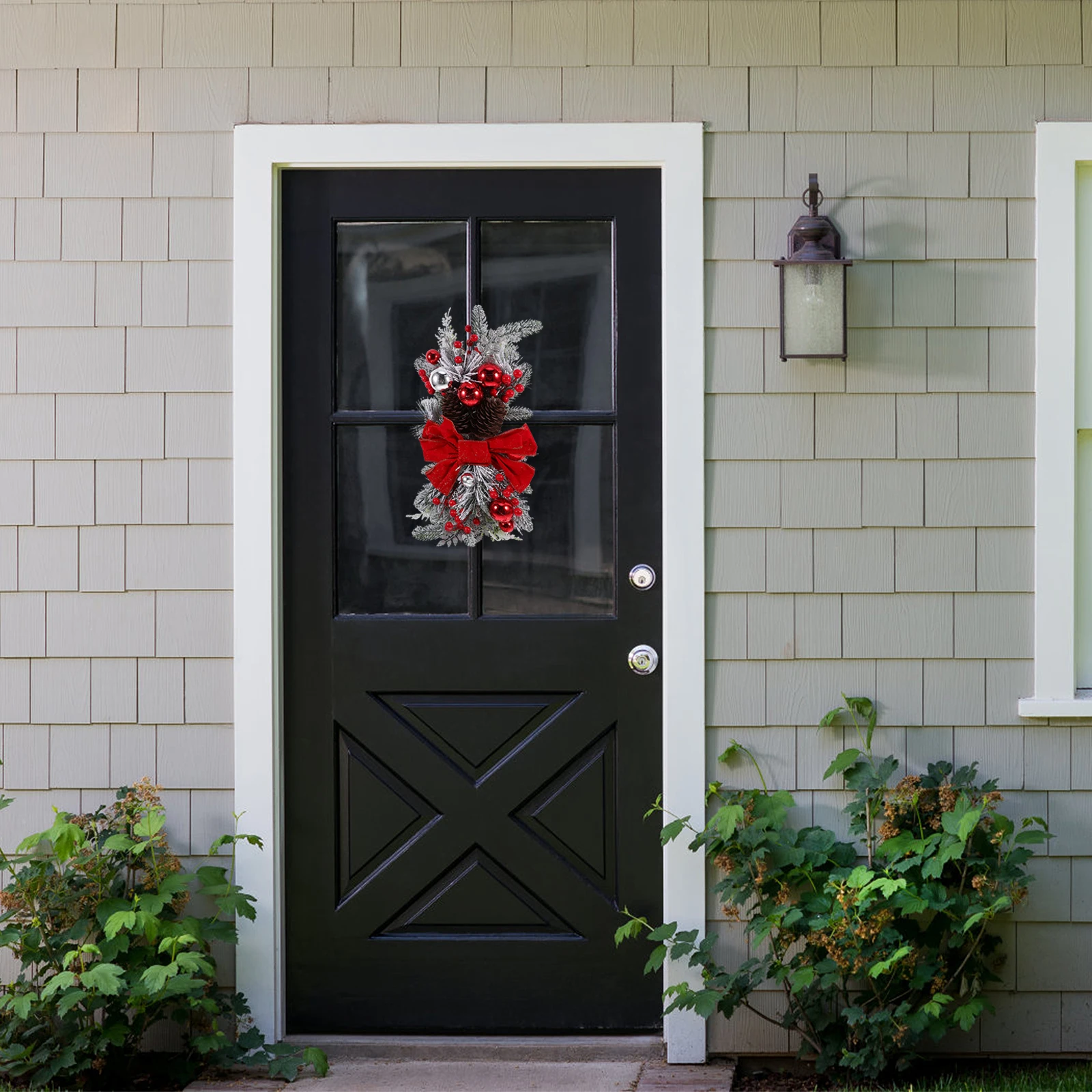 

Luminous Xmas Christmas Pendant Glowing Wreath Front Door Decoration Xmas Ornament Christmas Wreath Decor Party Ornaments