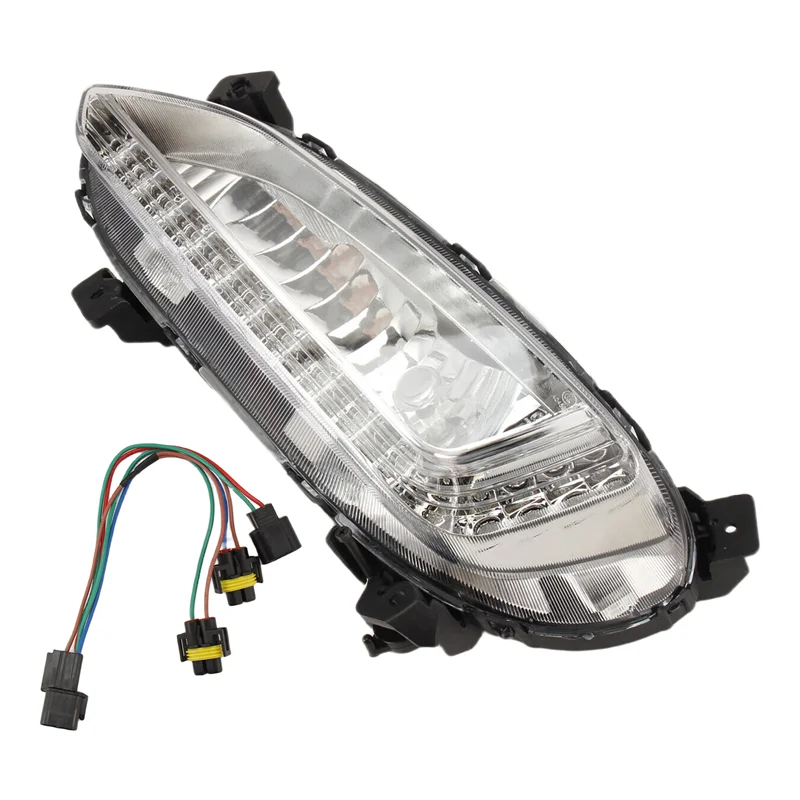 

ABXN-фара противотуманная фара светодиодные дневные ходовые огни для Hyundai Santa Fe Sport IX45 2016-2018 аксессуары для сборки автомобиля левый
