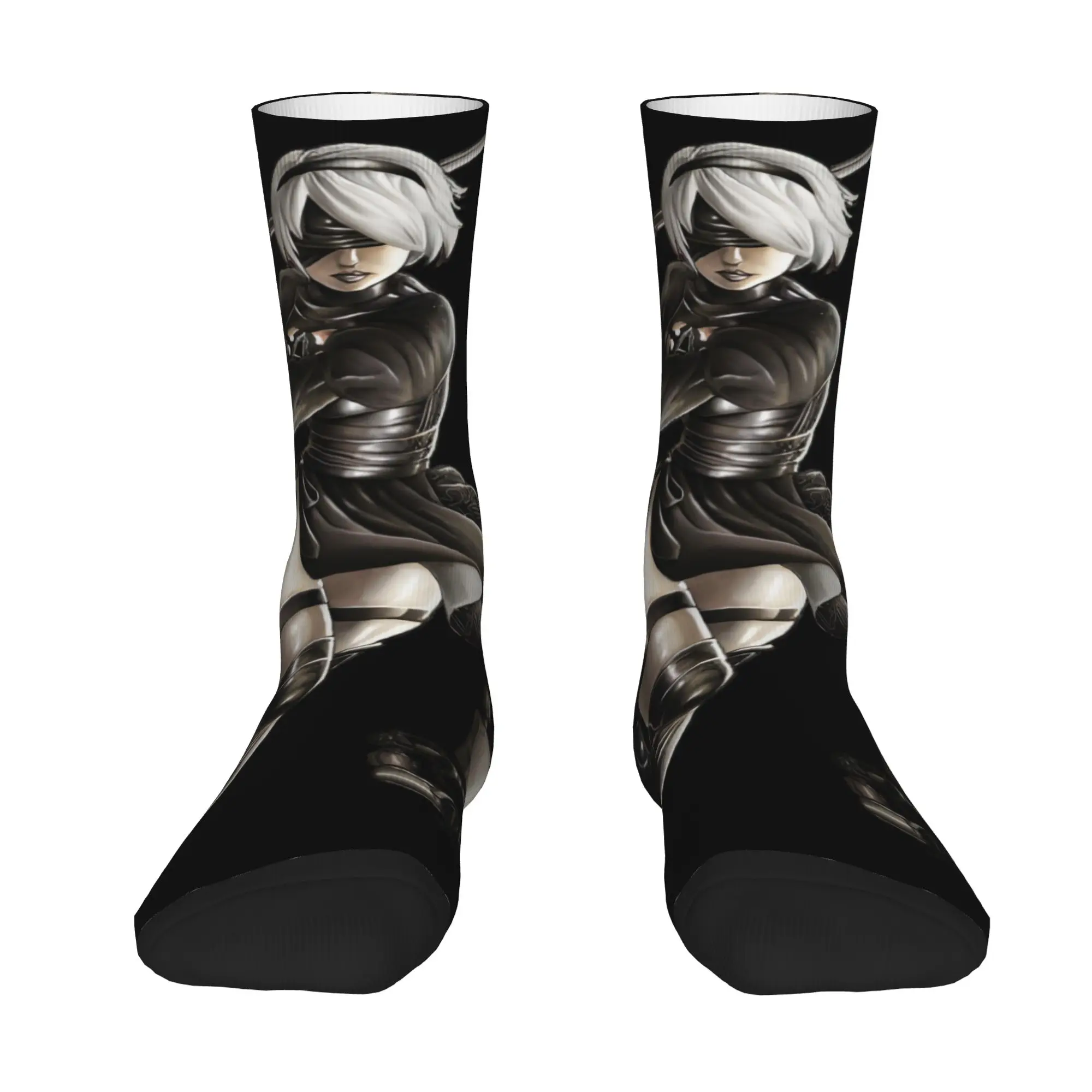 Nier Automatas  Stockings Men  Socks Medium Soft Harajuku Socks Autumn Outdoor Anti Sweat Graphic Socks Birthday Present