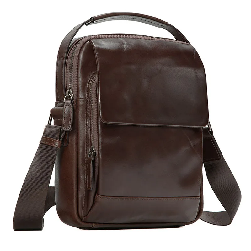 

New casual crossbody bag men's bag retro leather fashion shoulder bag high-quality luxury handbag trend