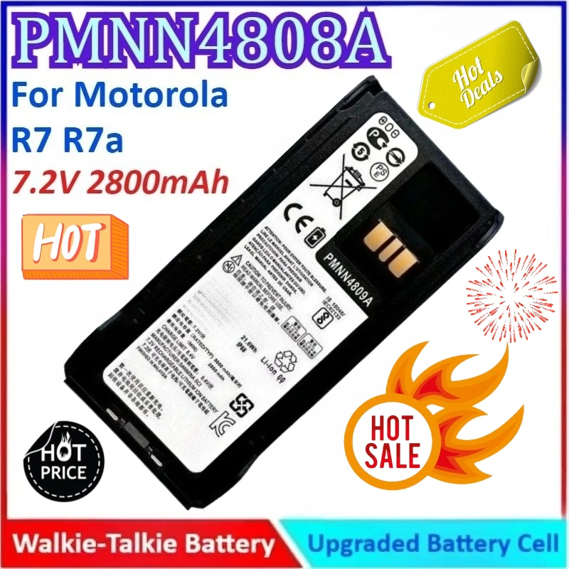 

Новый 2800 мАч 7,2 В PMNN4808A высококачественный универсальный аккумулятор для рации для Motorola R7 R7a с зарядным устройством TYPE-C