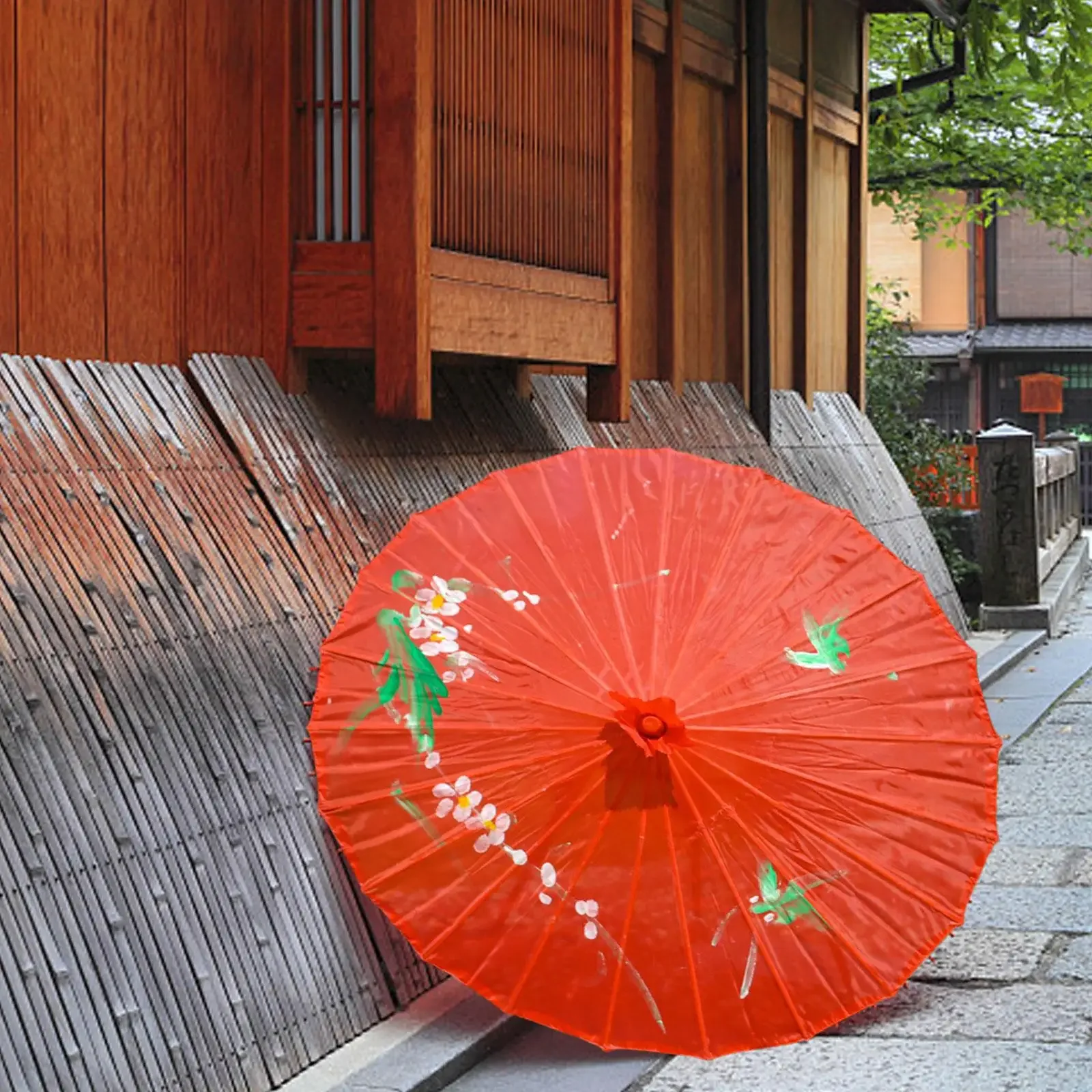 Red Oiled Paper Umbrella Chinese Style Wedding Silk Umbrella Decoration Oil Paper Umbrella Photo Parasol Dance Props