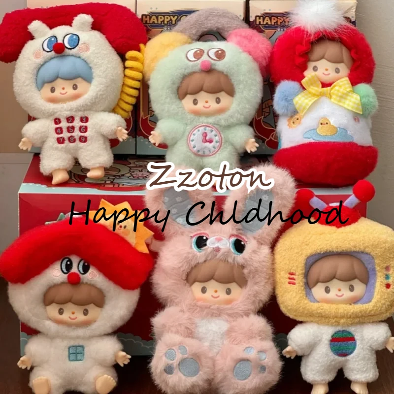 

Genuine Zzoton Happy Chldhood Time Machine Series Blind Box Vinyl Doll Bag Pendant Mysterious Box Model Surprise Girl Toy Gift