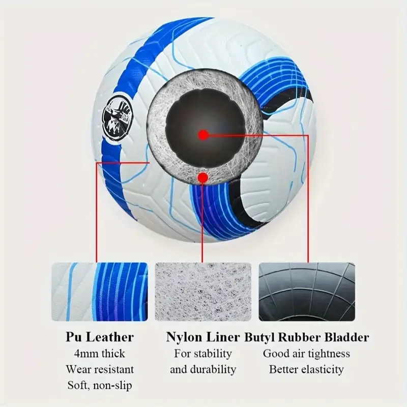 2025年サッカーボール プロサイズ5 サイズ4 高品質 ソフトPU シームレス アウトドア スポーツリーグ フットボール トレーニング マッチ フットボール