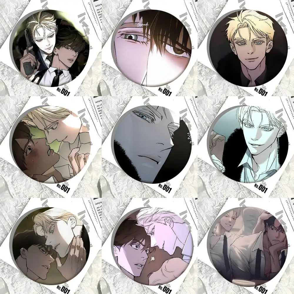 1pc Manga C-Codename Anastasia Cartoon Style Badge Brooches On Backpack Decoration Round Enamel Pins For Accessorys