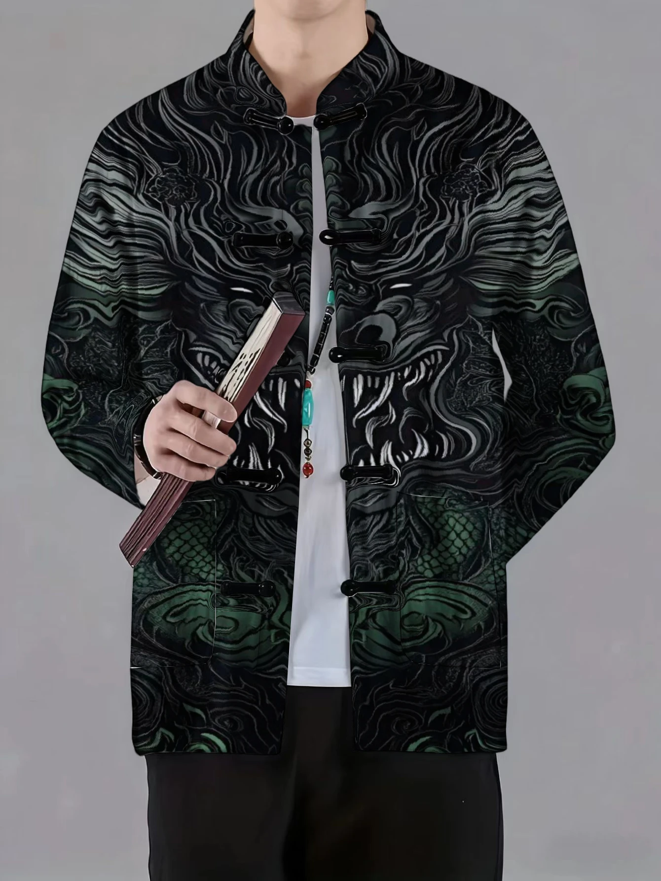 เสื้อแจ็คเก็ตผู้ชายคอจีน ติดกร - Craft And Art Difference บทวิจารณ์และราคา