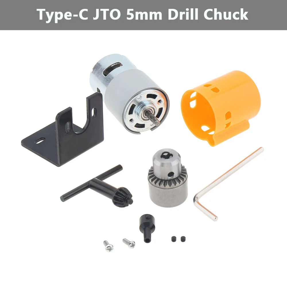 12V/24V 775 DC Motor Drill Chuck B10/B12/JT0 DIY Table Bench Drill Bit Electric Polishing Tool Accessories Woodworking Tools