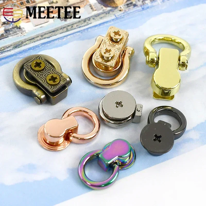 20/50Pcs 8/10mm Bag Handle Screw Rivet Clasp Handbag Decor Studs Button Nail Rivets Metal Ring Buckles Snap Hook Accessories