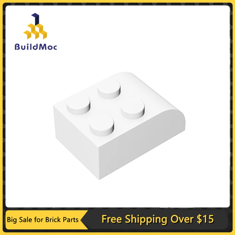 10Pcs MOC Parts 6215 Brick Slope Curved 2 x 3 x 1 with Four Studs Compatible DIY Building Blocks Particle Kid Brain Toy Gift