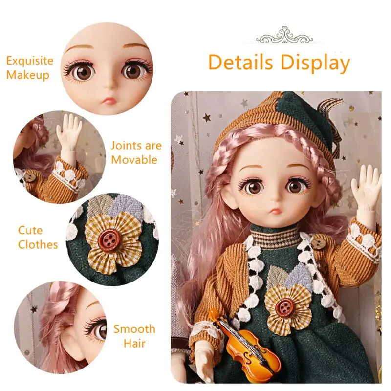 12 Constellation Dolls Series 1/6 BJD Doll Ball Jointed Full Set With Fashion Clothes Soft Wig Body For Girl Toys Gift With Box