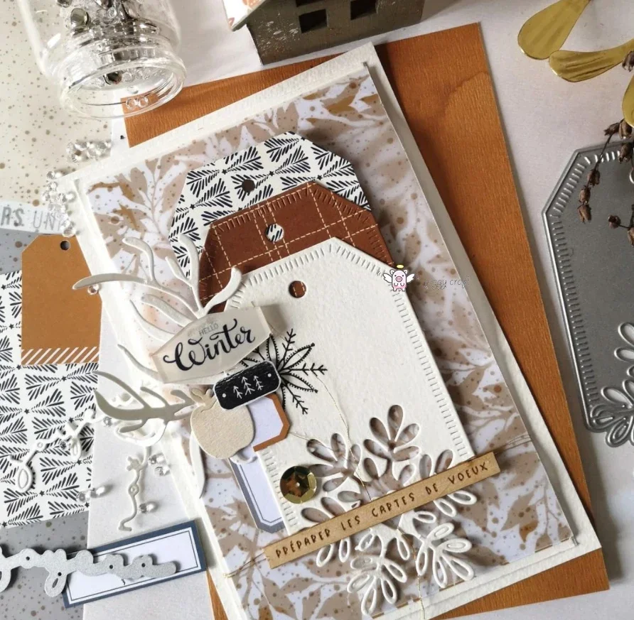 

Металлические вырубные формы Piggy Craft: снежинка, домик, бирка, этикетка. Нож-вырубка для скрапбукинга, трафареты, штампы.