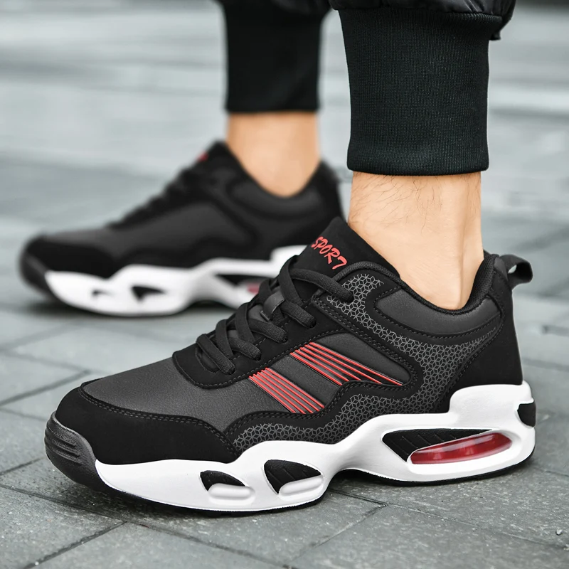 Brand Men's Comfortable Basketball Shoes Air Cushion Sports Shoes Non-slip Running Sneakers Outdoor Gym Training Athletic Shoes