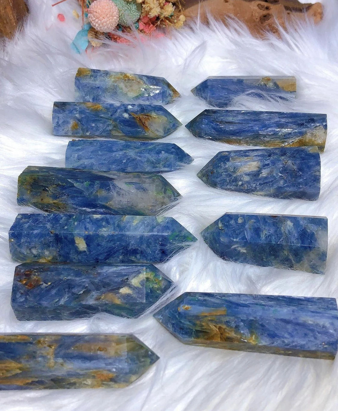 1PC Natural Blue Kyanite Crystal Tower Energy Gem Reiki Points Gift Home Decoration