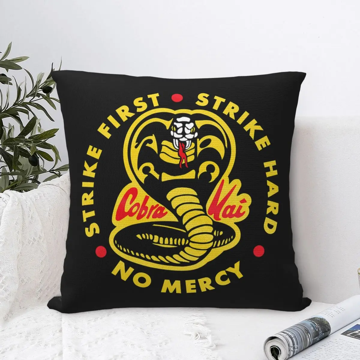 

Cobra Kai Square Throw Pillow Case Cover Cushion Covers Pillowcase Home Decor for Room Sofa Couch Bed - 2-Pack