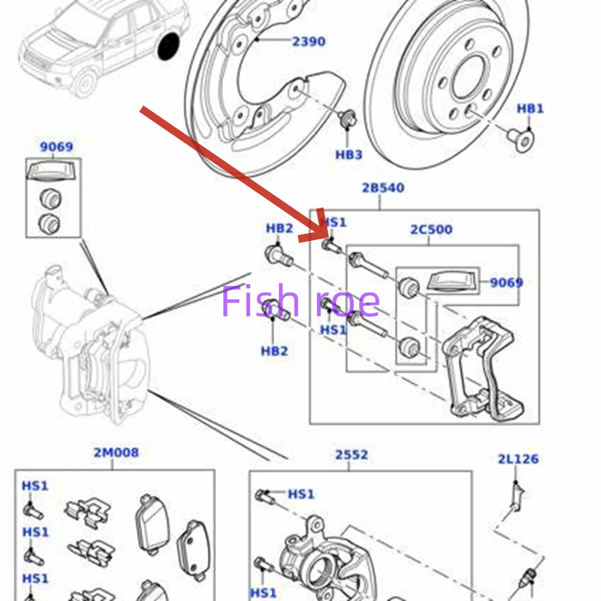 LR134695 LR043285 LR043714 Suitable for L-and Rover Godwalker 2 R-ange Rover Evoque rear wheel brake pads