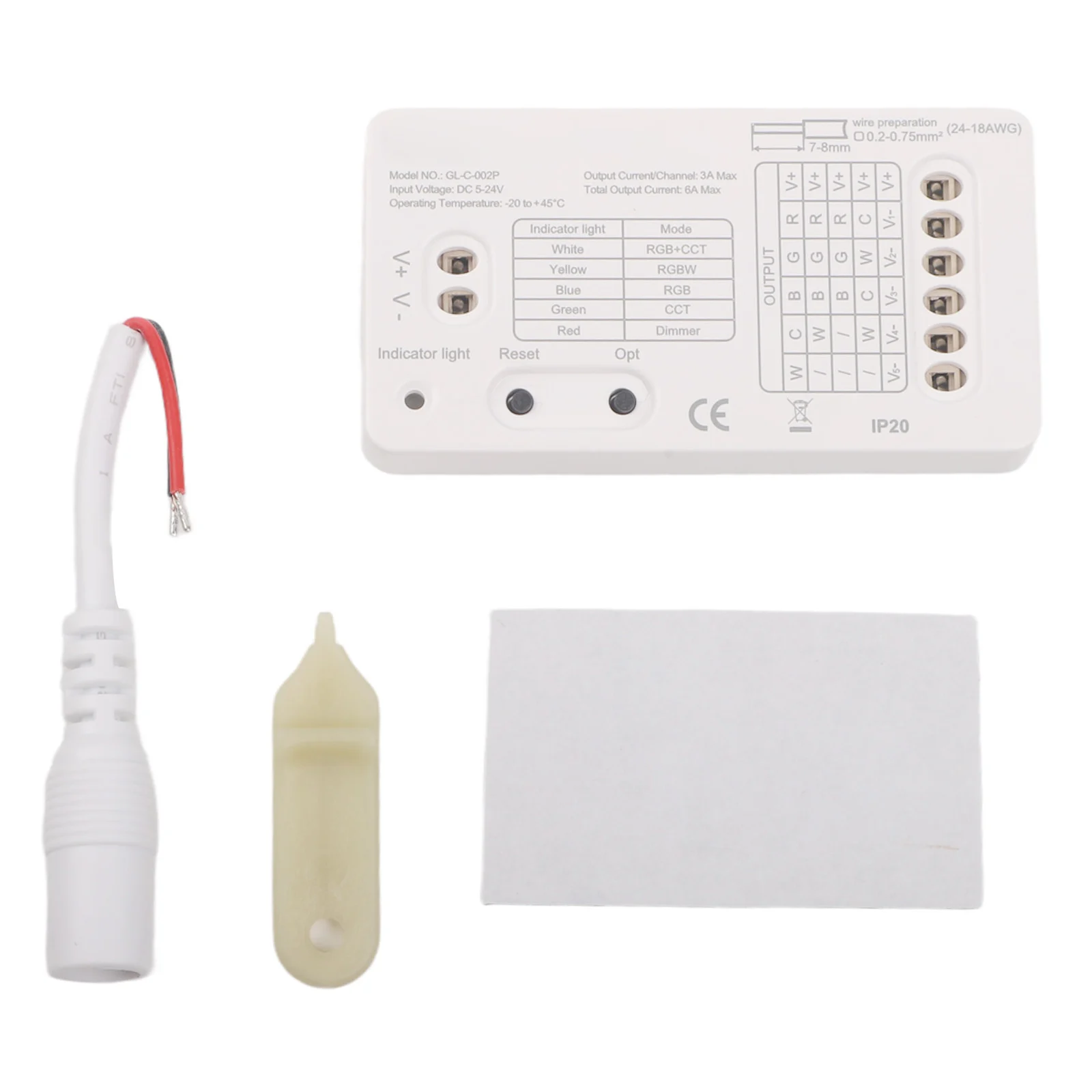 5 In 1 LED Strip Controller LED Strip Controller 5-in-1 LED Controller CCT Mode Dimmer Mode Adjustable 600-8000Hz