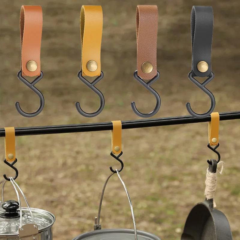 1/5pcs Moveable Hooks Detachable S-Shaped Hooks Water Bottle Holder Hanging Storage Rack Multifunctional Outdoor Tools