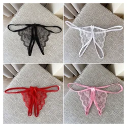 Female Sexy Lace Lingerie Panties Fashion Design Transparency Hollow T Pants Three Point Underwear for Women