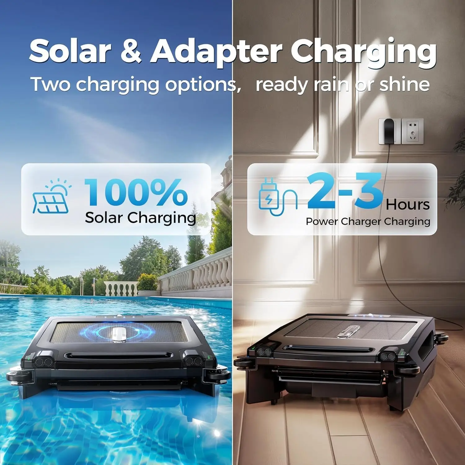 Skimmer Cleaner: 2024 Upgrade Automatic Solar Skimmer Cleaner Robot Pool Net Skimmer