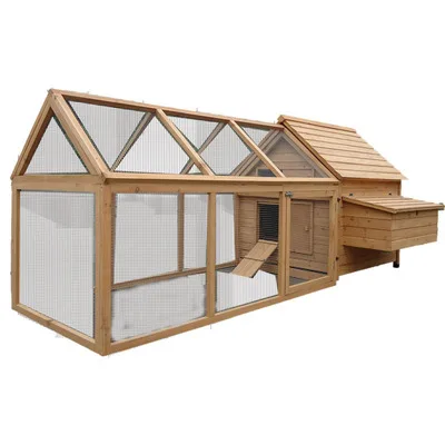 

Large cheapest separated structure running cages Wooden Chicken Coop with egg case house