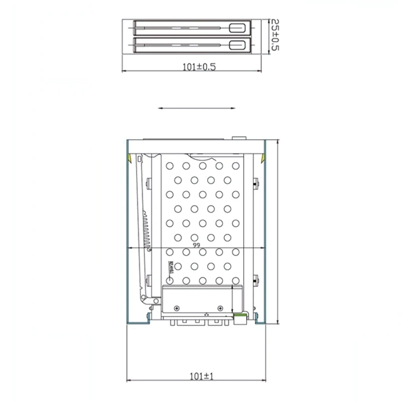 Imagem -05 - Sata Floppy Drive Enclosure Ssd Enclosure Tray 2-bay Disk Drive Hard Disk Enclosure Caixa de Extração 25