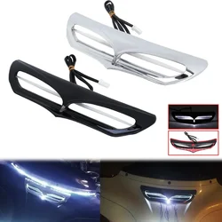 Motorcycle Batwing Fairing Vent Trim Accent LED Light For Harley Touring Electra Street Glide FLHTCU Tri Glide Ultra 2014–2022