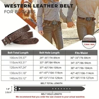 Genuine Leather retro men's and women's belt embossed pure cowhide retro nostalgic belts for women versatile jeans Western style - Image 3