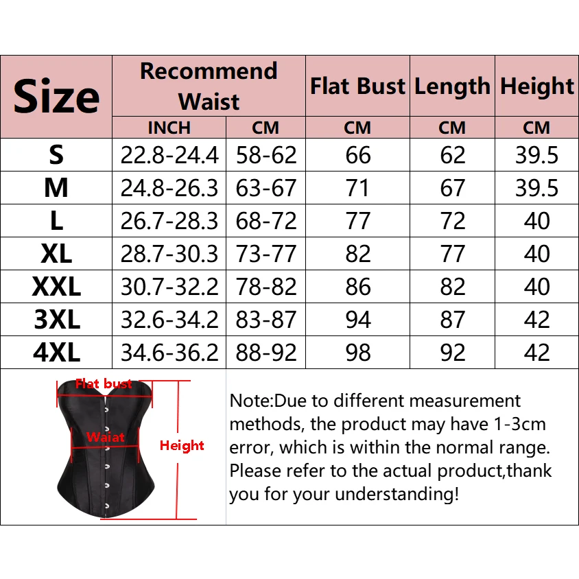 Sexy Gothic Corsets and Bustiers Top Overbust Corset Belt Slimming Women Waist Trainer Modeling Strap Waist Cincher Push Up