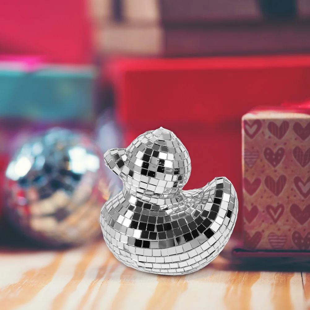 

2Pcs Reflective Mirror Animal Decoration Unique Glass Sculpture Desktop Garden Lawn Car Interior Accent