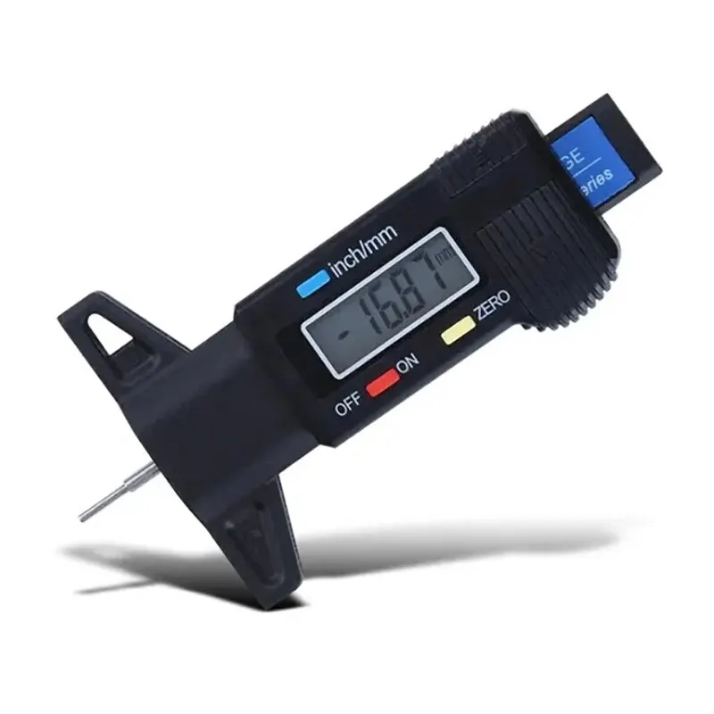 Digital Depth Gauge Caliper Tread Depth Gauge LCD Tire Tread Gauge For Car Tire 0-25mm Measurer Tool Caliper Repair Tools