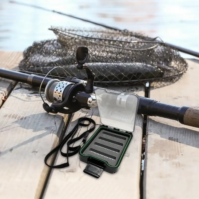 לטוס תיבת דיג לטוס קטנה תיבת דיג זבוב קטנה עם תיבת נייד lanyard one-צדדי