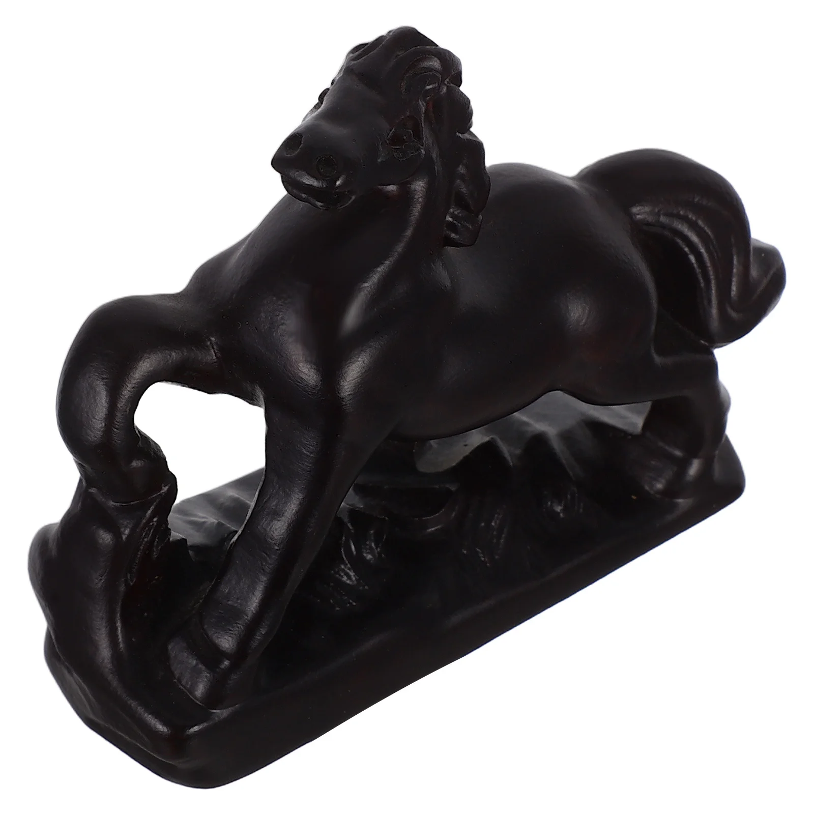 

Wooden Feng Shui Horse Statue Vintage Wood Animal Sculpture Chinese Zodiac Figure 2026 New Year Decoration Office Living Room