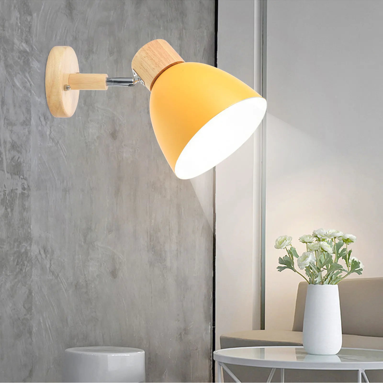 

1pc Creative Nordic Style Wall Lamp Durable Aluminum Reading Light for Mirror Corridor Restaurant Large Irradiation Range
