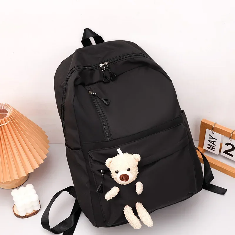 Large capacity fashion solid color casual bag backpack