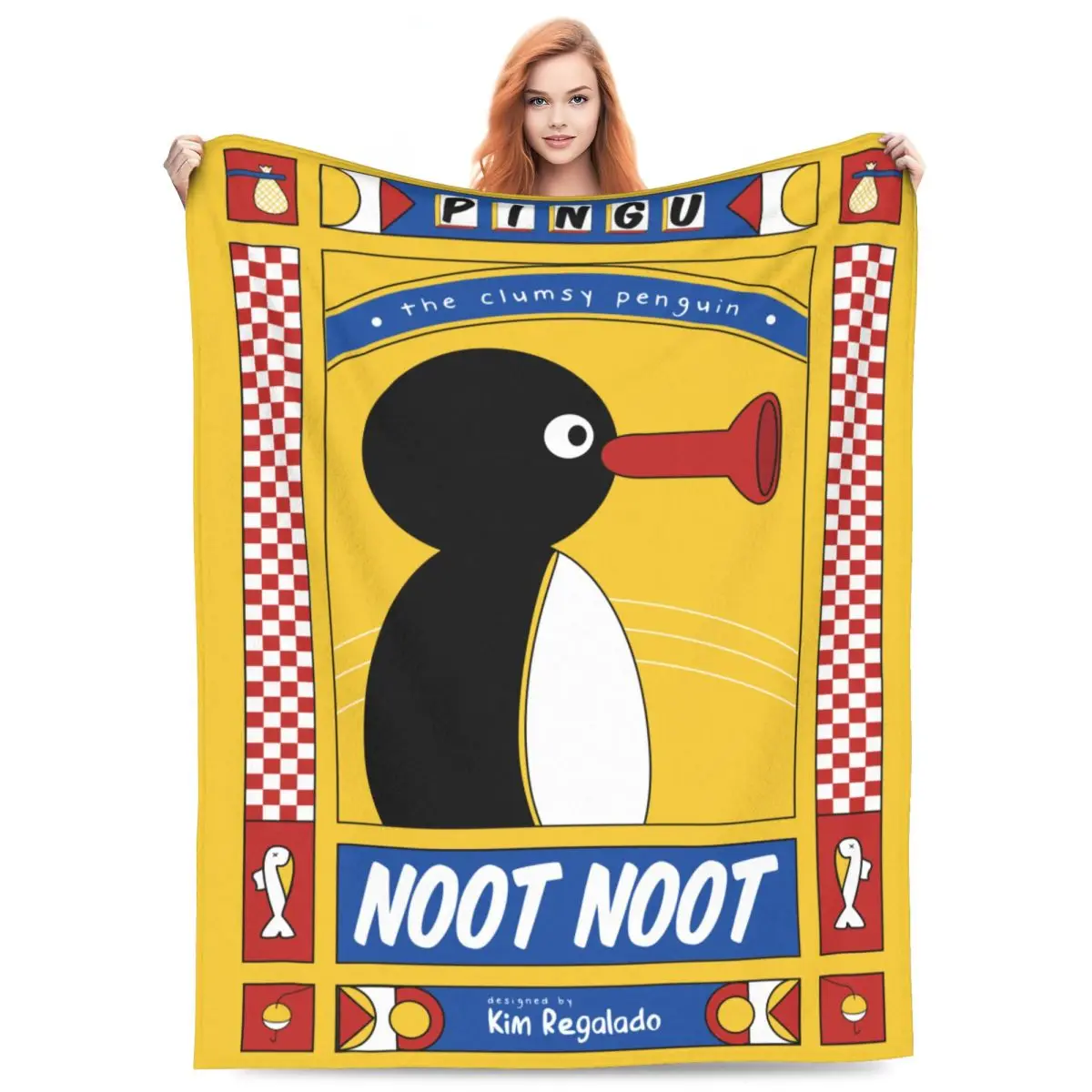 

Одеяла Noot Noot Pingu на заказ с 3D принтом, удобное мягкое фланелевое одеяло для спринта с пингвином для дивана, дорожные постельные принадлежности