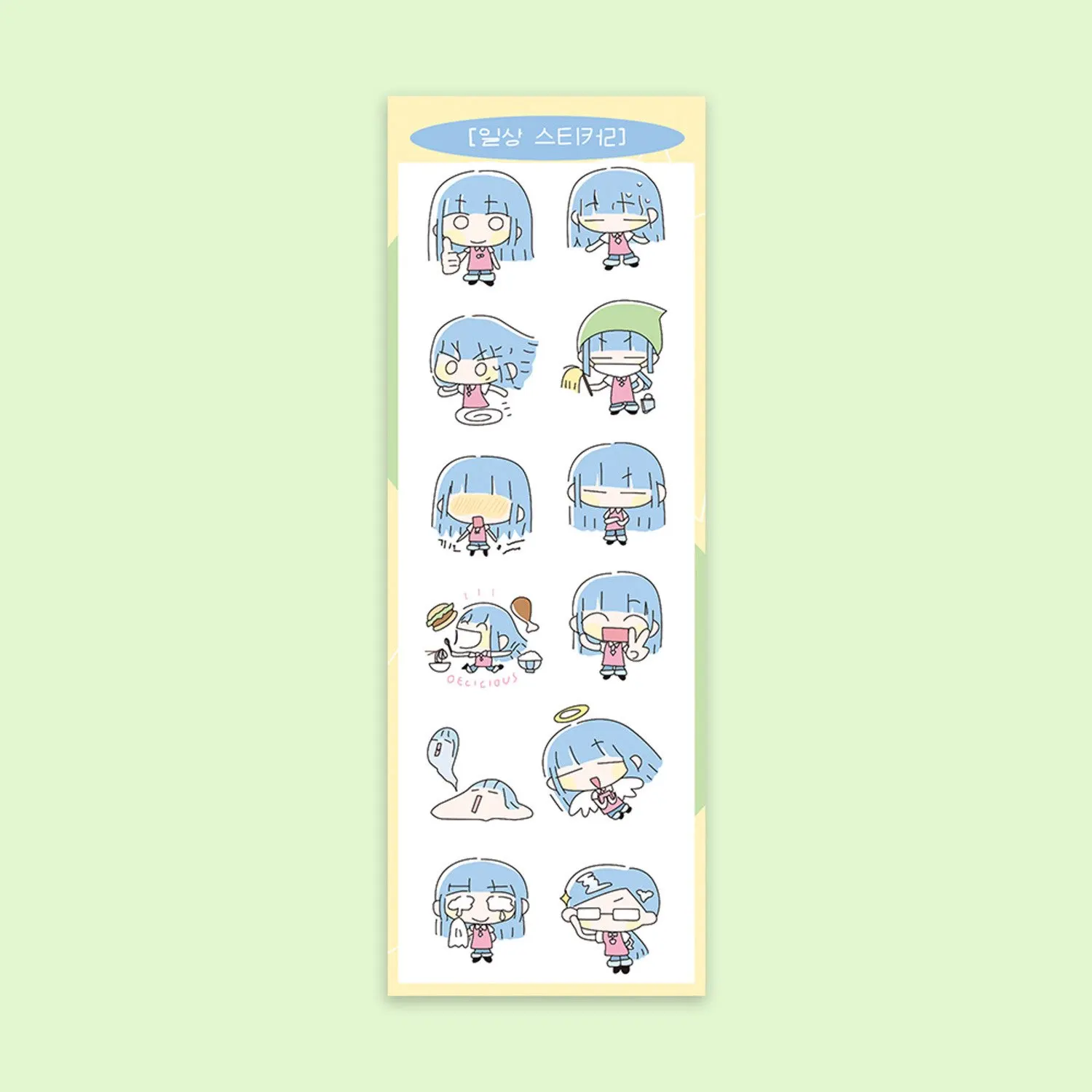 1/6 Pcs Rou Li 3 Character Stickers Gouben Hand Account Material DIY Phone Case Goupan iPad Decoration Korea Wholesale